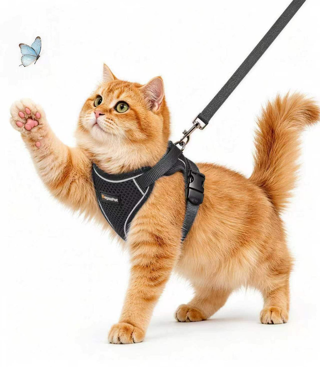 Cat Harness and Leash for Walking, Escape Proof Adjustable Vest Harness