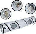 PetLike Cat Tunnel for Indoor Cats Collapsible Pop-up Pet Tube Peek Hole Hideaway Play Toys for Cats with Ball