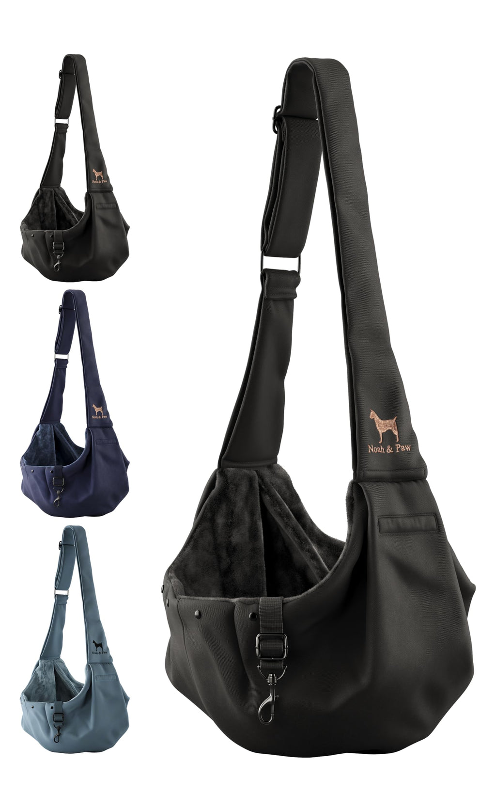 Noah & Paw Dog Sling Carrier for XS Dogs & Cats 3-10 lbs (Premium Twill)