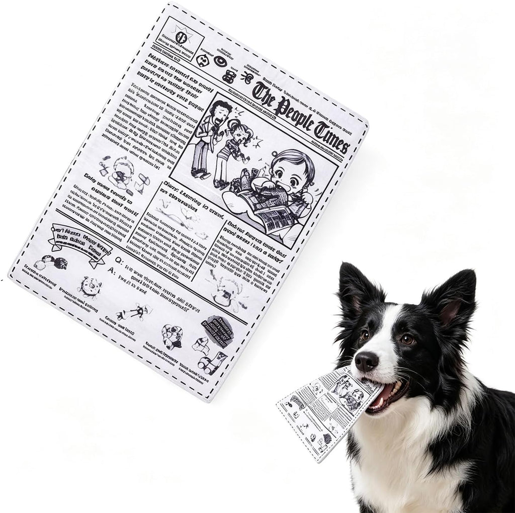 Newspaper Dog Toy Interactive No Stuffing Non-Shredding Washable