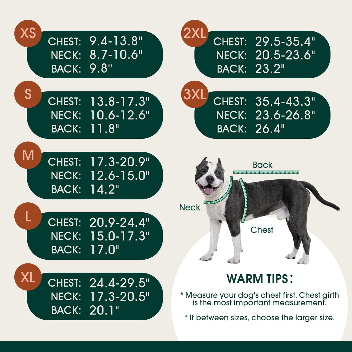 Kuoser Waterproof Dog Coat, Warm Reversible Dog Jacket with Leash Hole