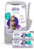 Bundle of Litter Genie Easy Roll Pail & Refill | Cat Litter Box Waste Disposal System for Odor Control with 2 Long Lasti