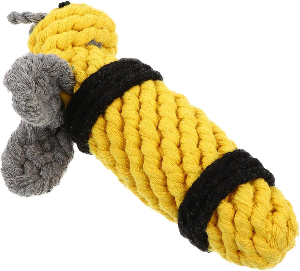 Bee Cotton Rope Dog Chew for Indoor Play and Training at Home