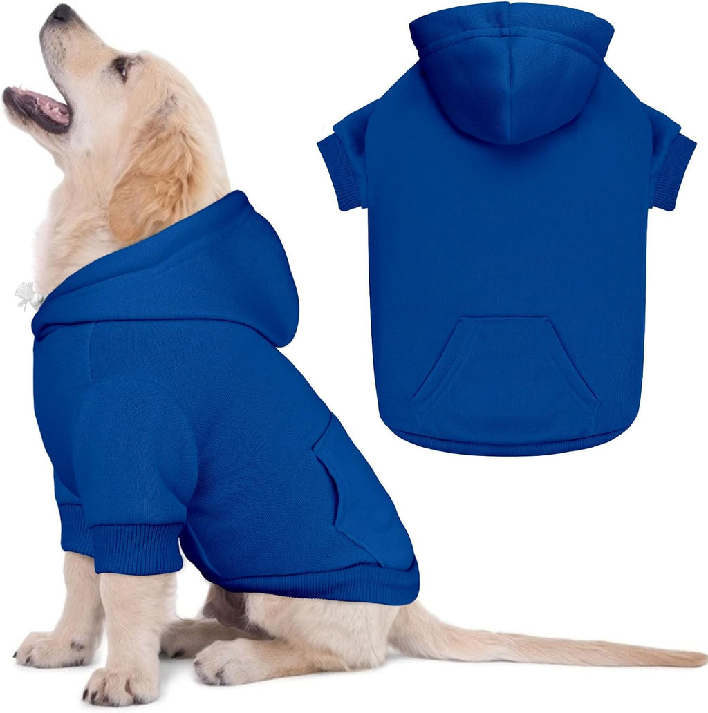 Dog Sweaters for Medium Dogs Dog Hoodie Pet Sweater Solid Soft Brushed Fleece Pet Clothes Hoodie Sweatshirt with Pocket(