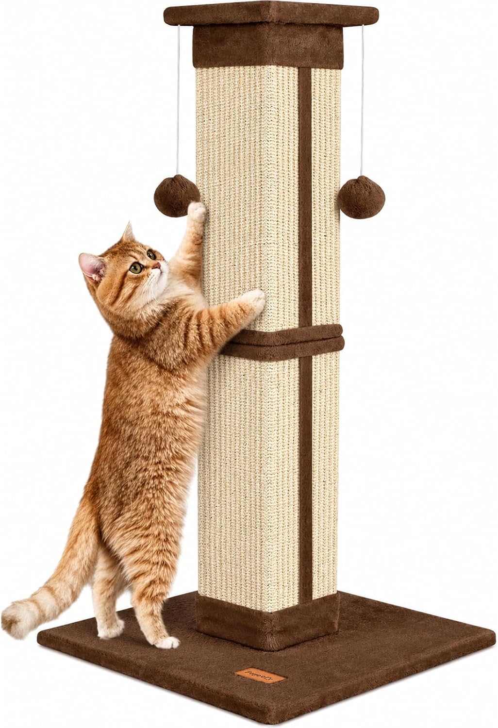 Cat Scratching Post 33 Inch for Indoor Cats, Grey