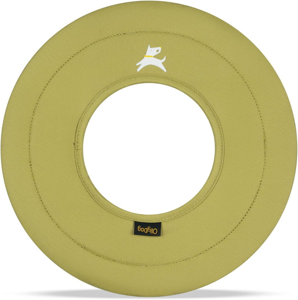 OllyDog Super Flyer Dog Flying Disc – Floating Fetch Toy for Water Play, Soft Eco-Friendly Recycled Fabric, Gentle on Te
