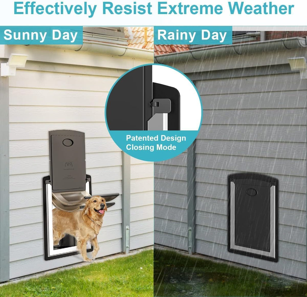ClawJaw Small Exterior Wall Steel Cat Door for Wall