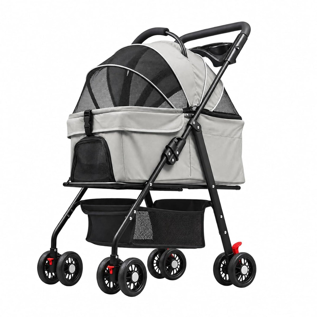 MOCALILI 3-in-1 Pet Stroller for Cats & Dogs, Detachable, 33 lbs Capacity