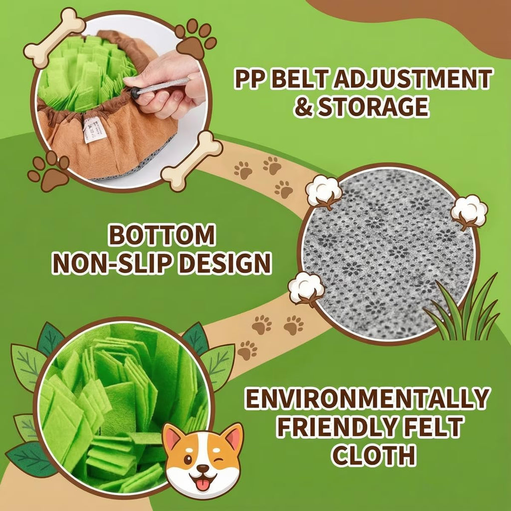 Casfuy Snuffle Mat for Dog Interactive Puzzle Dog Toy
