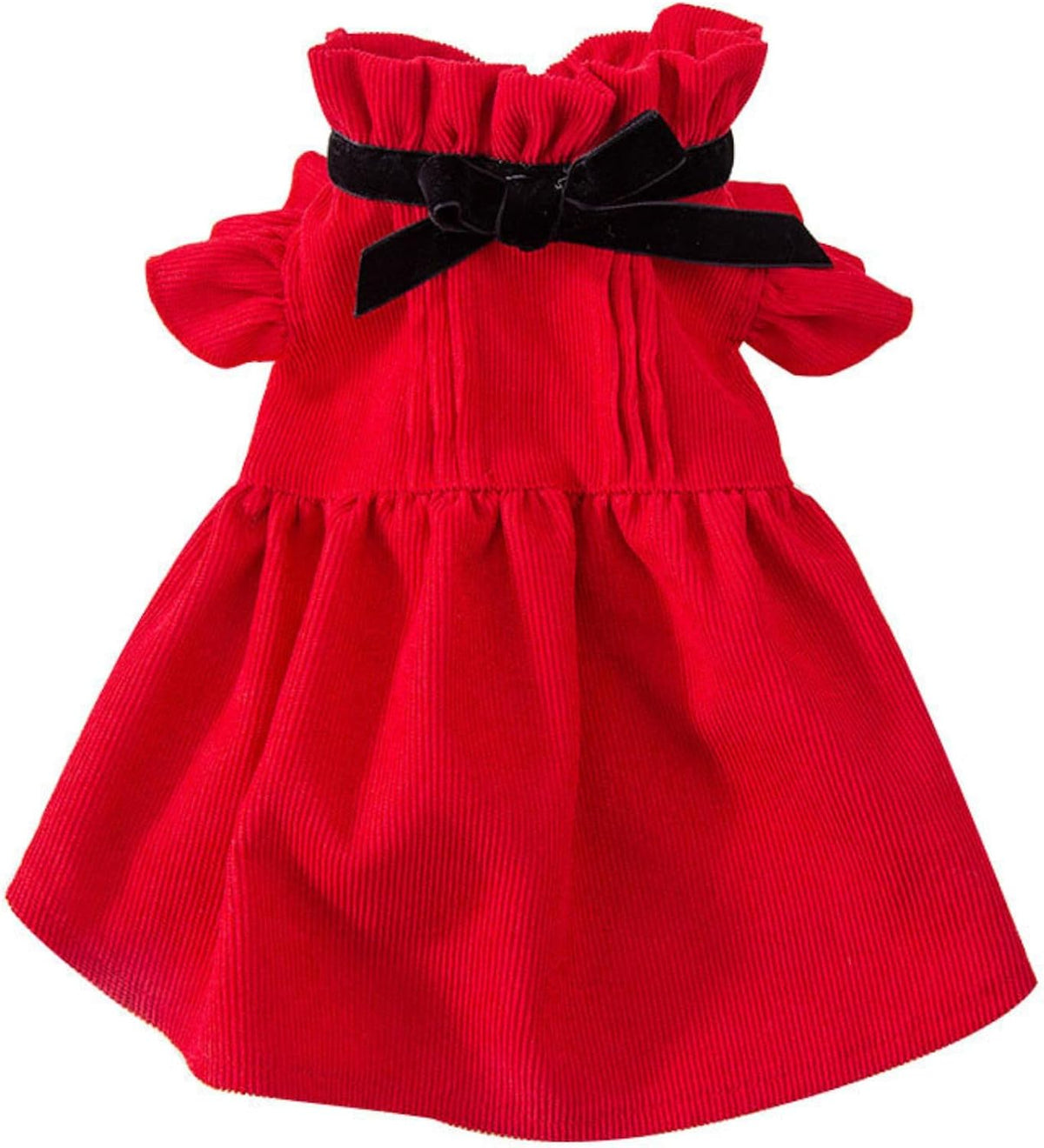 Red Corduroy Dog Dress Sweater for Small Dogs Girl Set Dog Winter Dress Puppy Clothes Christmas