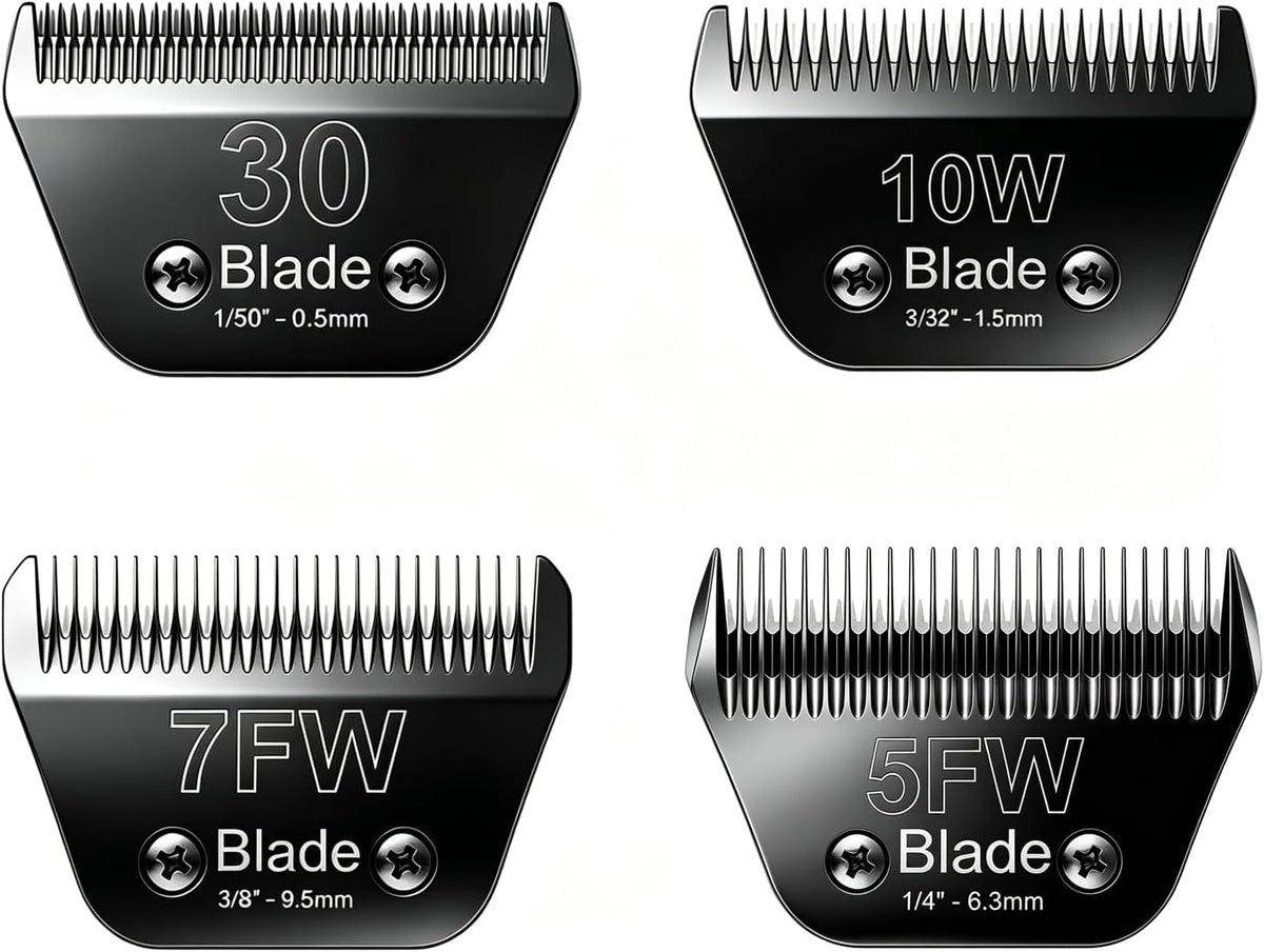 3PCS Wide Blades for Dog Grooming Compatible with Andis Clippers