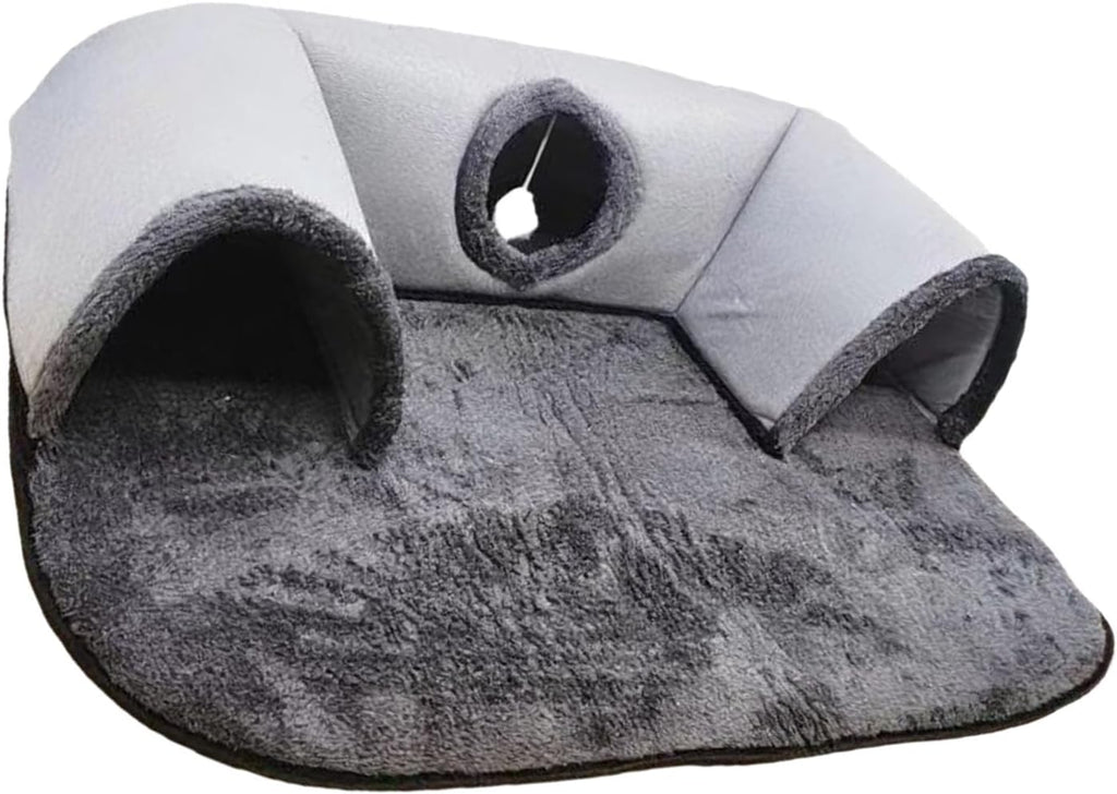 U Shape Cats Play Tunnel with Polyester Fabric, Foldable, S