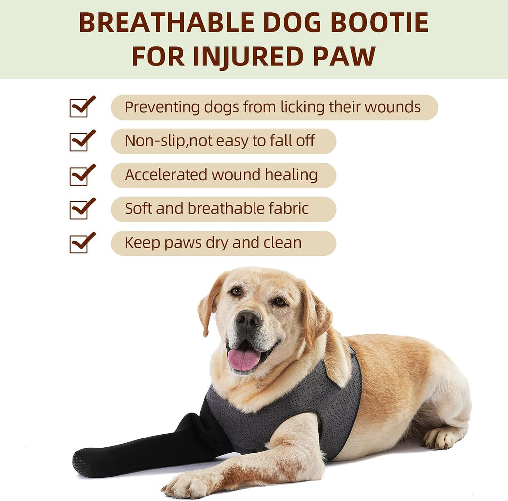 Dog Socks to Prevent Licking Paws ，Breathable Dog Leg Sleeve to Stop Licking and Biting， Firm and Secure Protect Wounds 