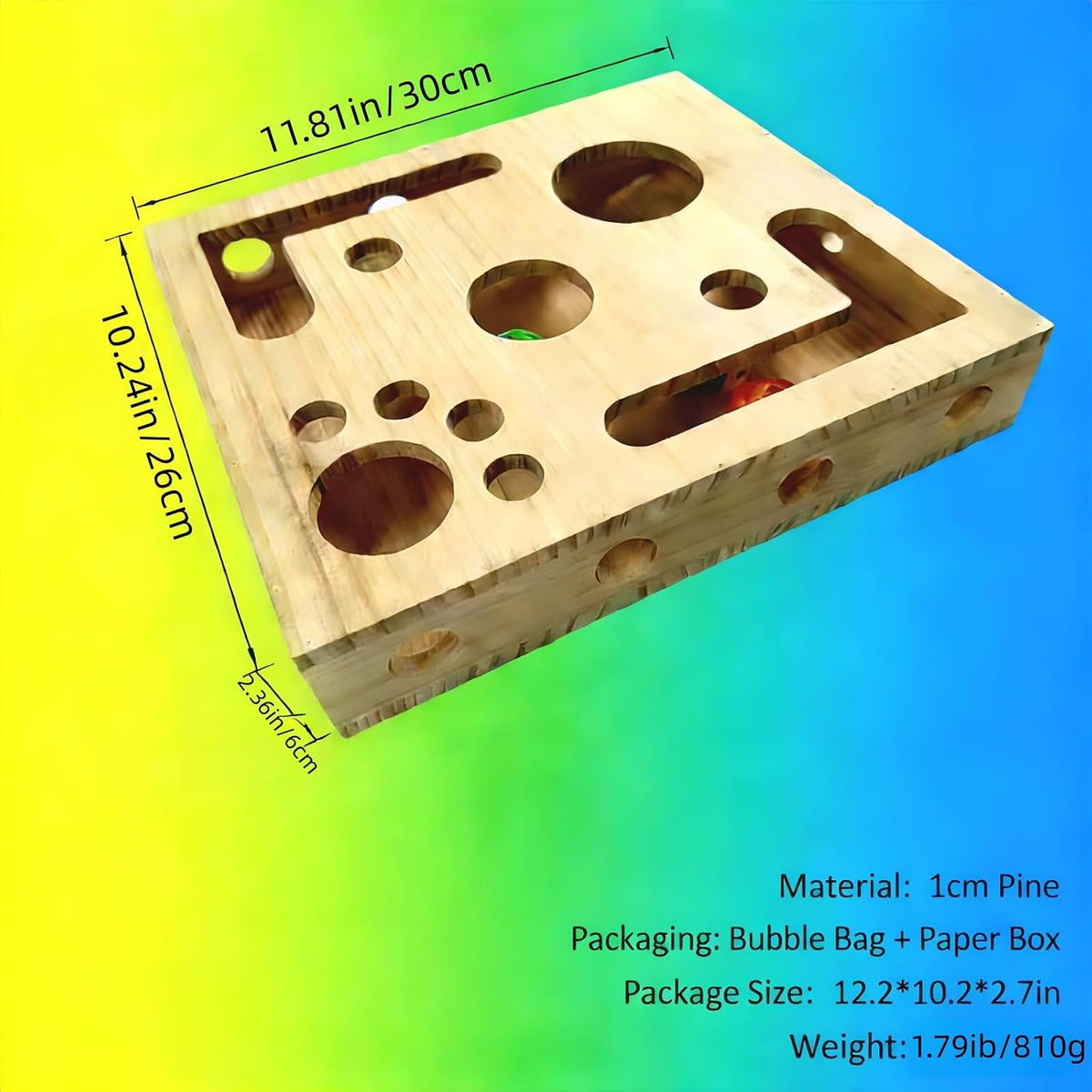 Cat Scratch Puzzle Enrichment Box, Stress-Free Scratch Puzzle Enrichment Box for Cats That Hate Nail Trims, Cat Nail Fil