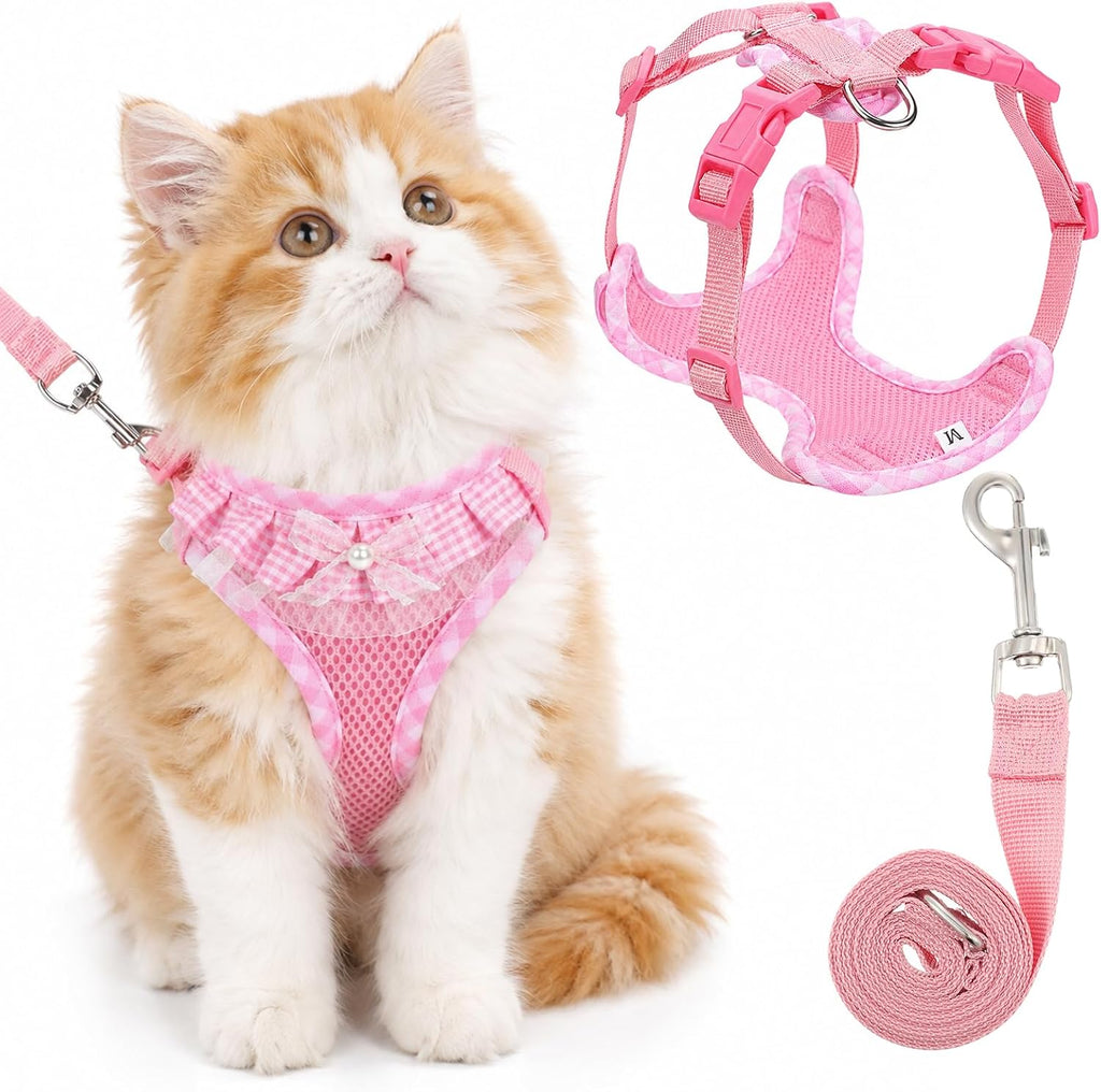 Cat Harness and Leash Set Adjustable Escape Proof Vest for Cats