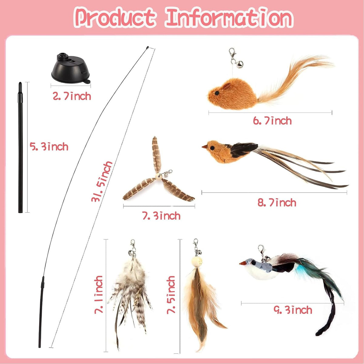 Interactive Bird Simulation Cat Toy Set