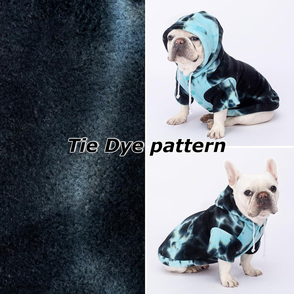 Dog Hoodie Tie Dye Dog Sweatshirt Chic Winter Clothes Ultra-Soft Warm Sweaters for Small Medium Dogs Fashion Pet Clothes