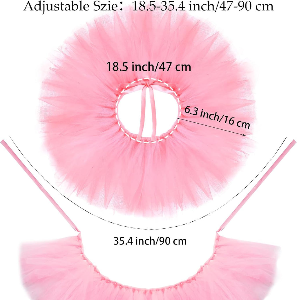 2 Pcs Dog Tutu Dress with Pearl Crown for Small Medium Pet Cat Dog Halloween Costume Dress for Ballet Birthday Party Wed