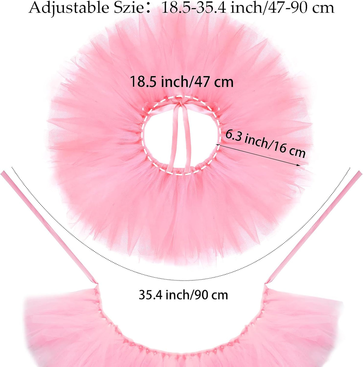 2 Pcs Dog Tutu Dress with Pearl Crown for Small Medium Pet Cat Dog Halloween Costume Dress for Ballet Birthday Party Wed