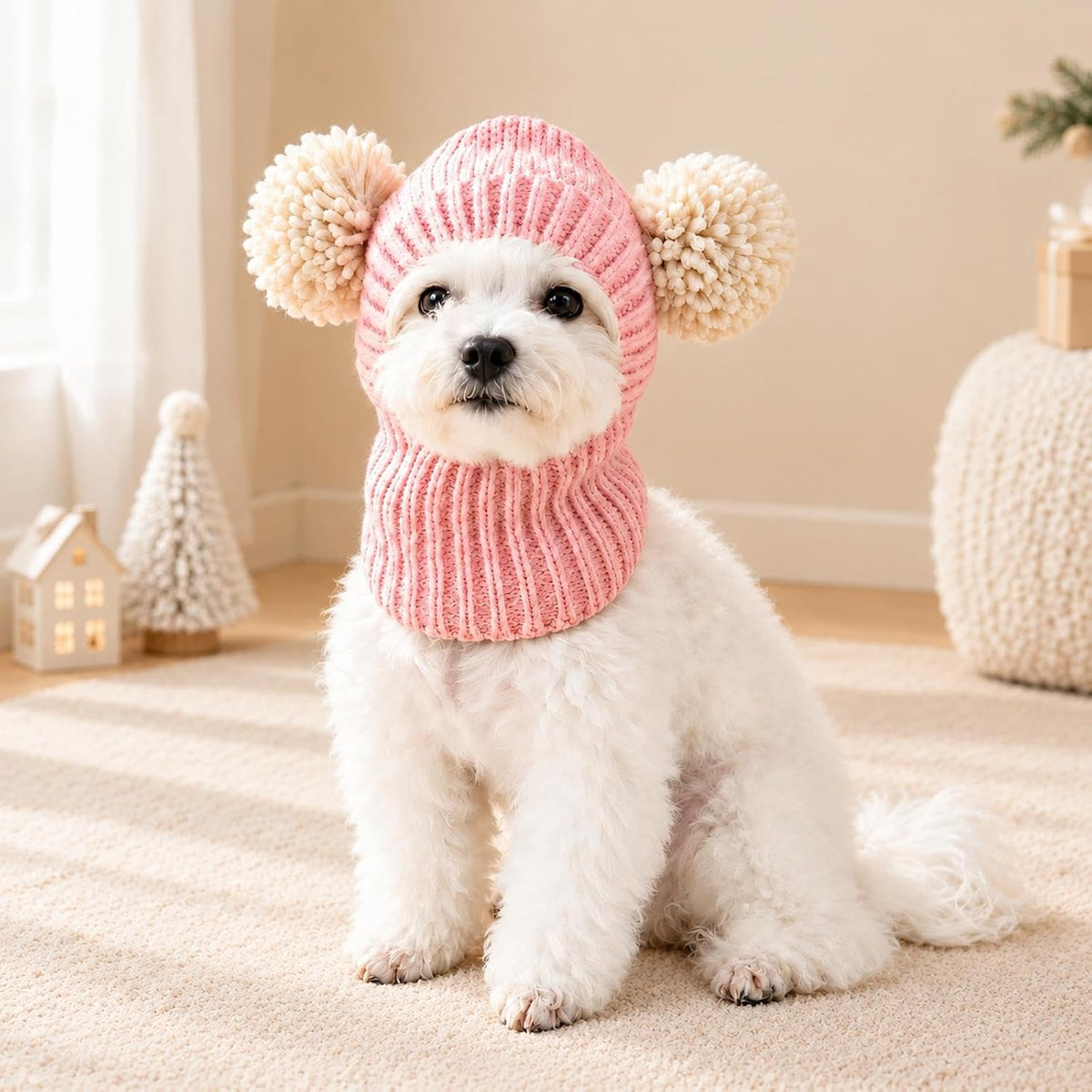 Pet Hat with Integrated Neck Cover for Cats and Small, M, B M