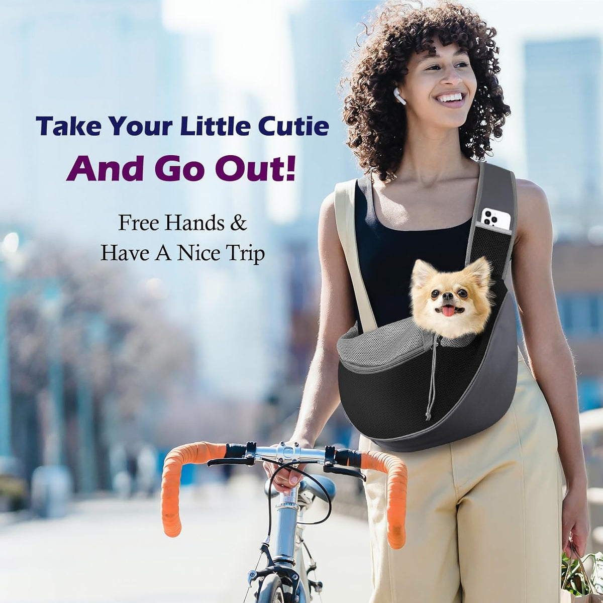 Pawaboo Pet Sling Carrier for Small Dogs Cats
