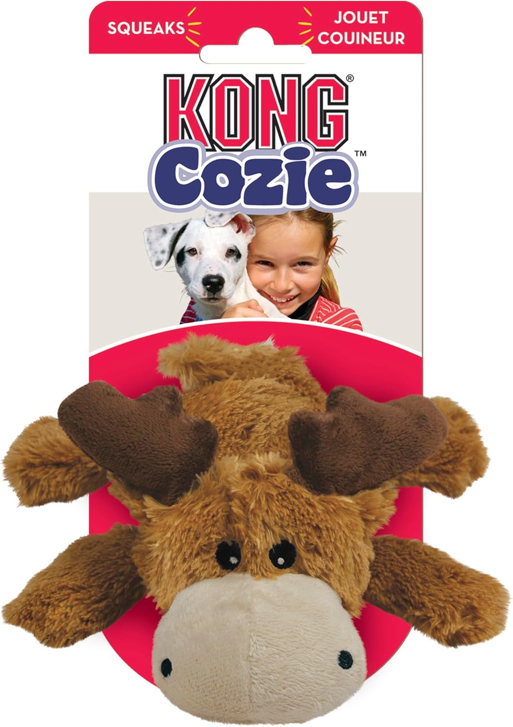 KONG Cozie Marvin Moose Plush Dog Toy, for Small/Medium Dogs