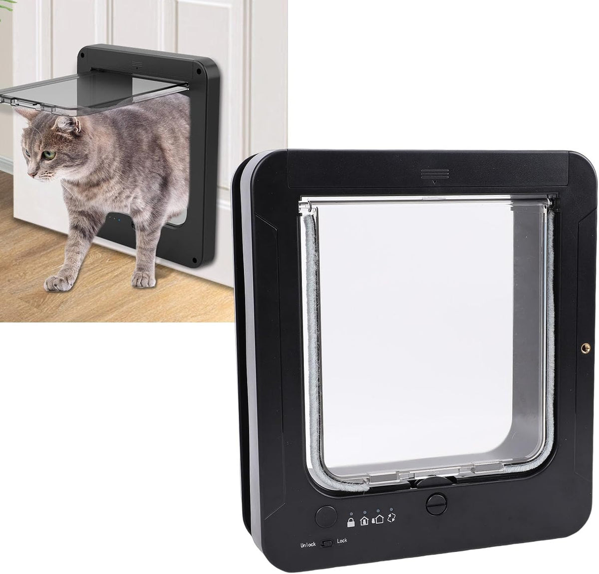 LICAEVEY Smart Cat Door Automatic Sensing with Collar Activated Pet Door