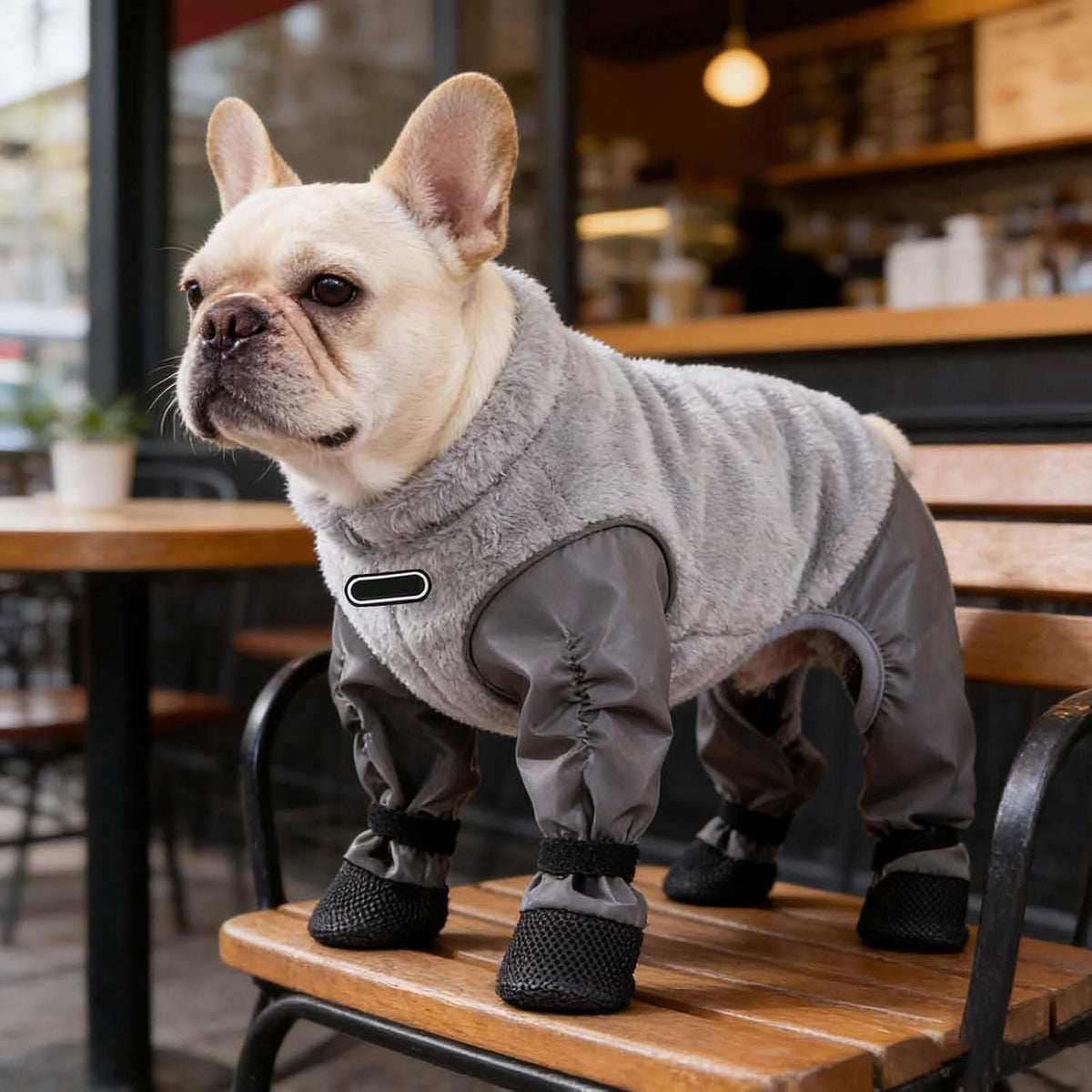 Quilted Insulated Winter Coat with Boots Reflective Full Coverage Outerwear for Small Medium Sized Dogs Outdoor Walking 