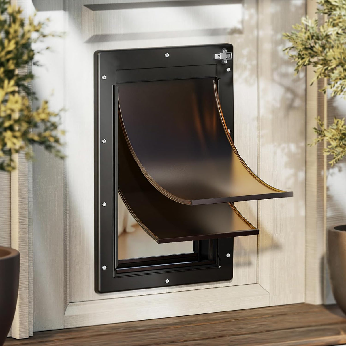 Plastic Dog Door, Large Doggy Door for Door