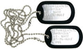 MAVERICK Stainless Steel Military Dog Tag Set Halloween Costume Prop
