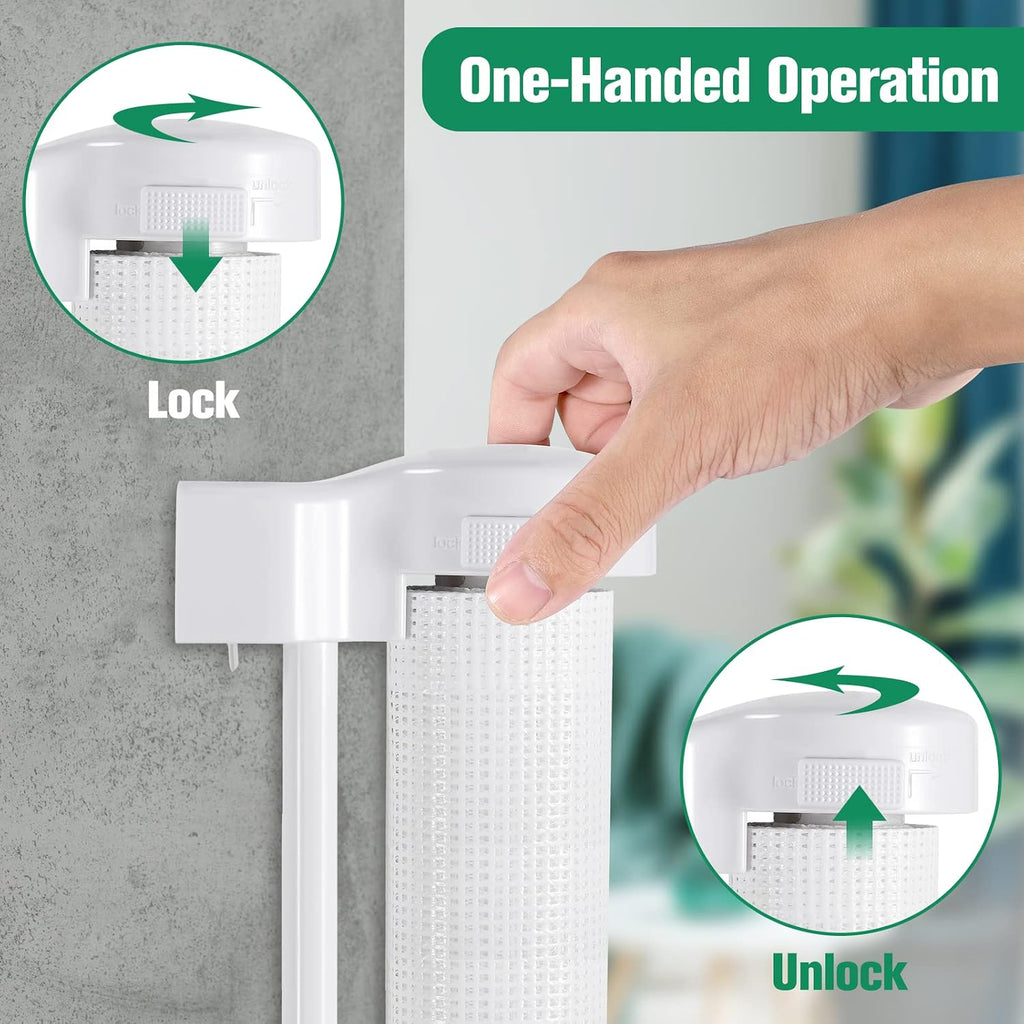 KISKIZ 110 Inch Extra Wide Retractable Baby Gate for Large Openings, White