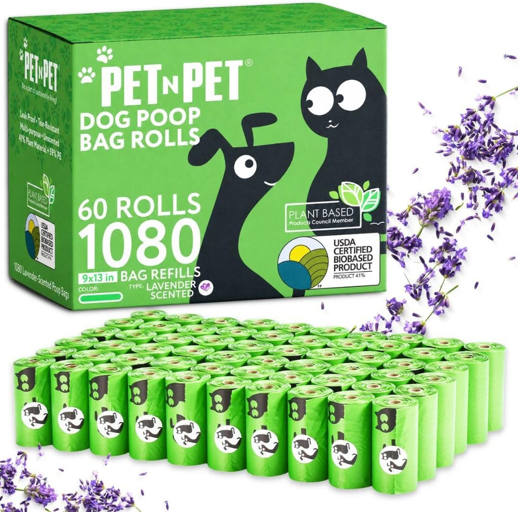 Pet N Pet Dog Poop Bags Rolls, 1080 Cnt Bulk Poop Bags for Dogs, Unscented