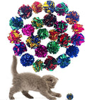 PET SHOW 20 Pack Cat Toy Crinkle Balls 2.5inch for Indoor Cats Kittens