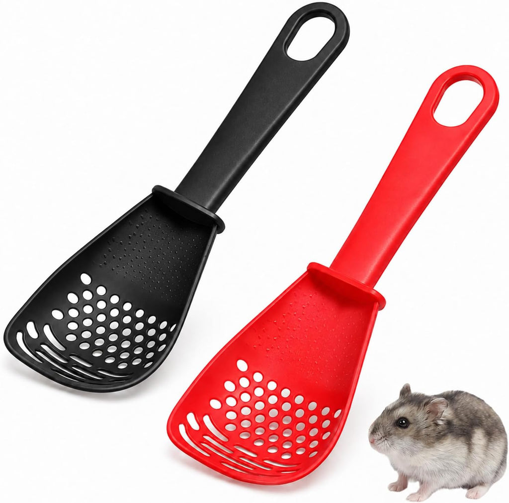 2 PCS Small Litter Scoop, Mesh Cat Litter Scooper Plastic for Hamster