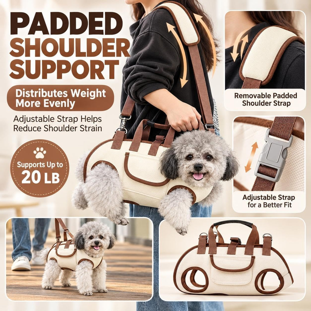 Pet Sling Carrier for Small Dogs Dog Backpack Carrier Dog Bag Carrier Portable Crossbody Shoulder Purse for Hands Free o