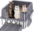 Stainless Steel Litter Box, 28" L*20" W*12" H XXL Extra Large Litter Boxes