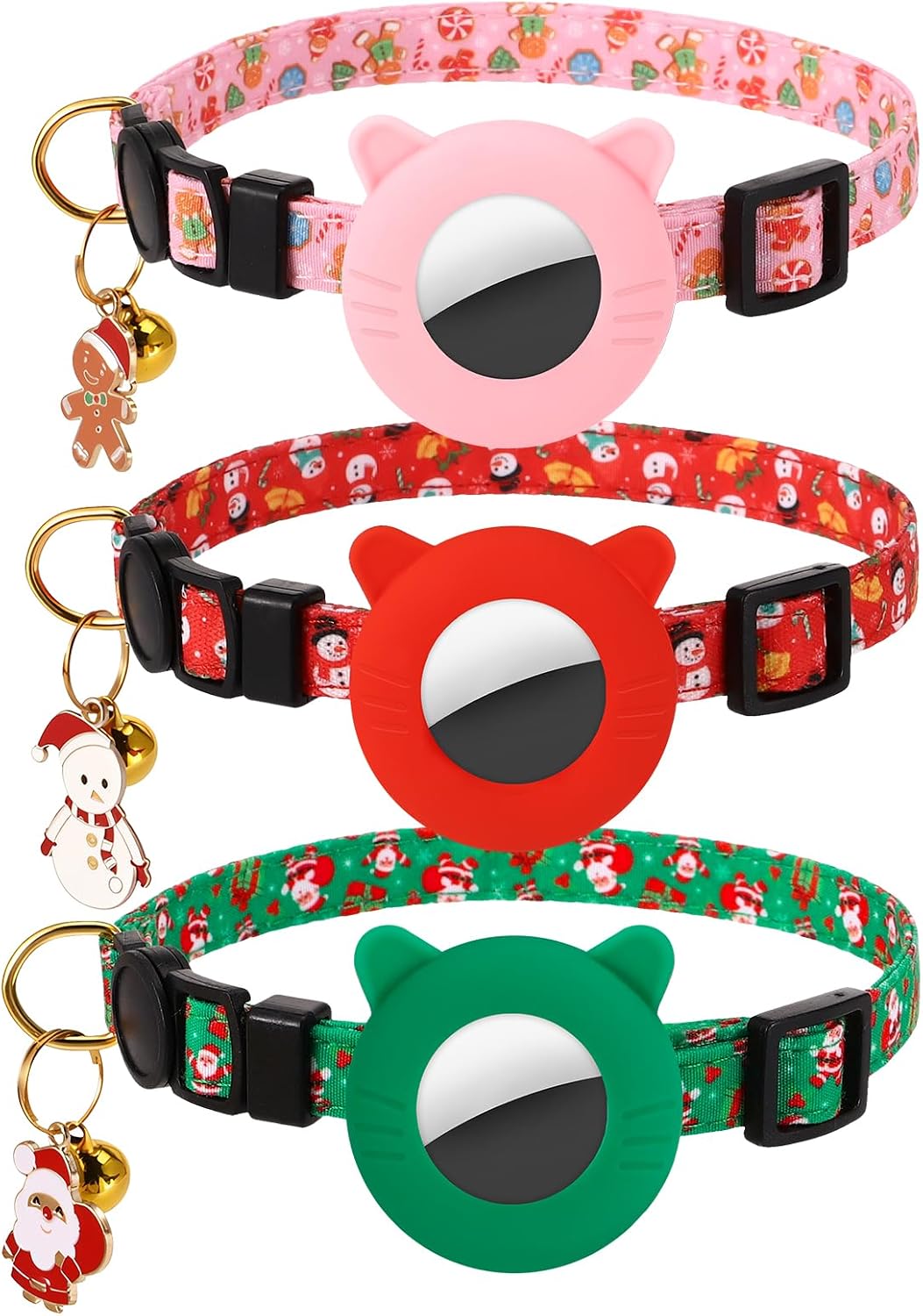 3 Pack Airtag Cat Collar Breakaway Fruit Cat Collars with Air Tag Holder