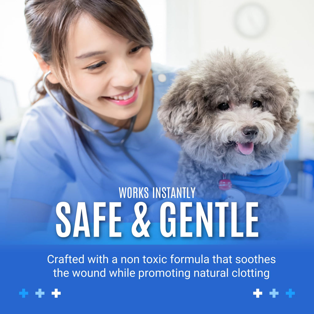 G.B.S Styptic Powder for Dogs, Cats, and Birds (1 oz) - Fast-Acting Blood Stop Powder for Pets & Animals - Quick Stop Bleeding Powder for Nail Clipping, Cuts & Grooming