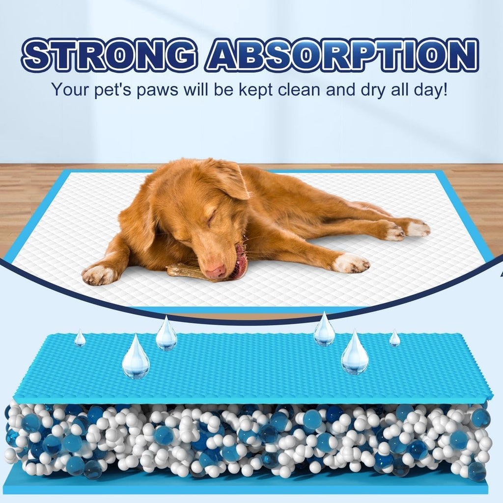 Puppy Pads XL 100 Count, Dog Pee Pads Extra Large, 34"x28" Pee Pads for Dogs, X-Large Disposable Dog Training Pads Super