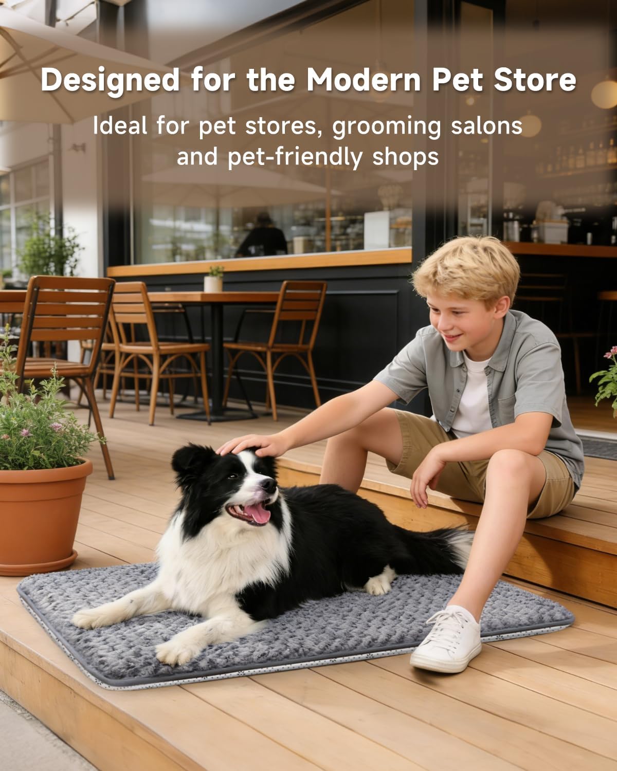 Dog Bed for Crate Pad, High Resilience Foam Crate Mat Bed, 35x22, Dark Grey