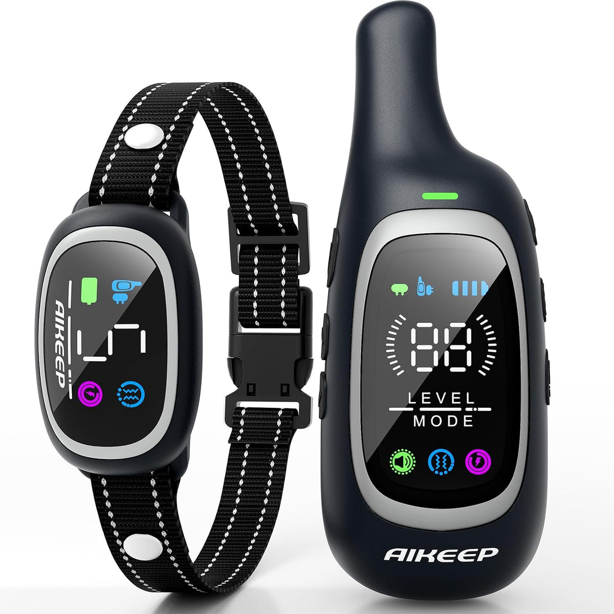 2-in-1 Dog Shock Collar and Bark Collar for Dogs – 3300FT Dog Training Collar with Remote, IP67 Waterproof e Collar with