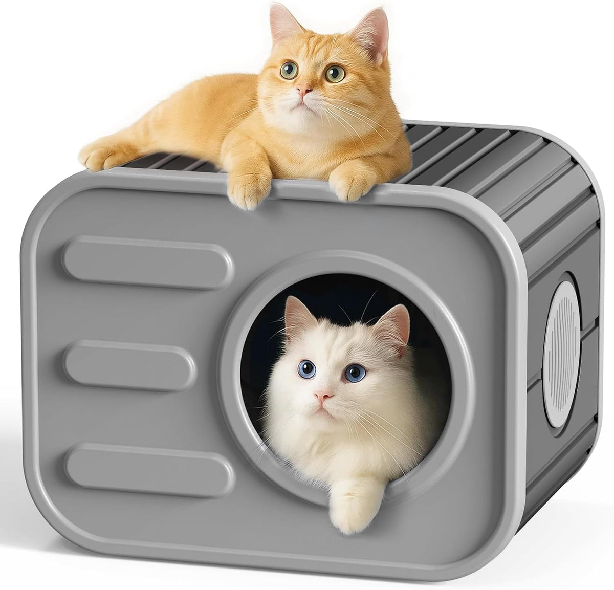 Outdoor Cat House Weatherproof, Black