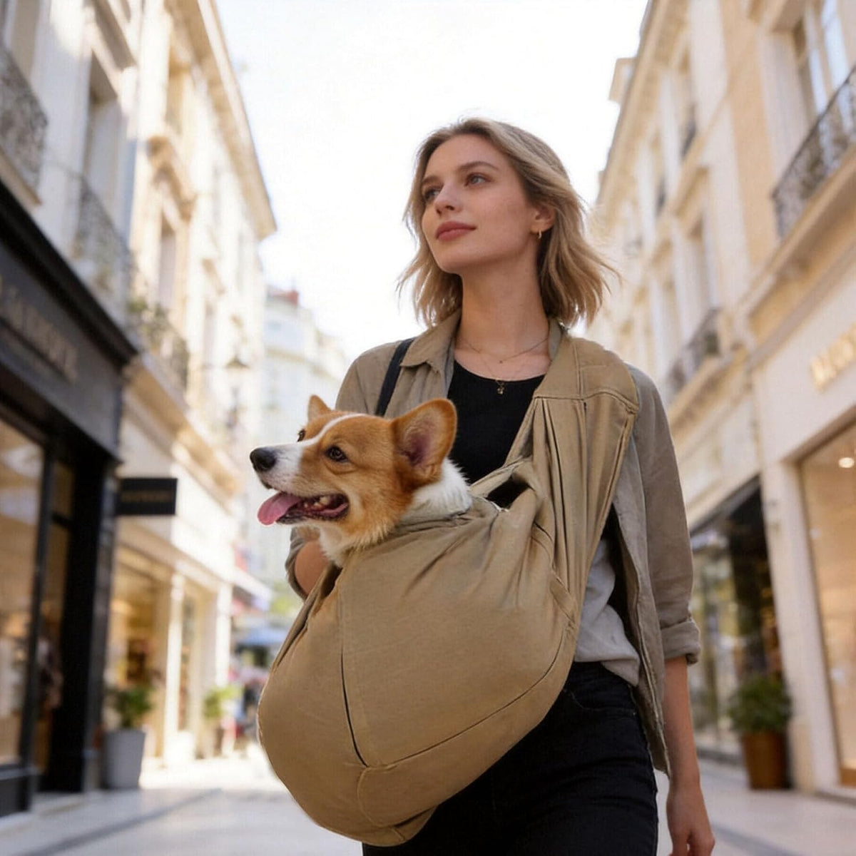 Large Dog Sling Carrier for Pets up to 40Lbs