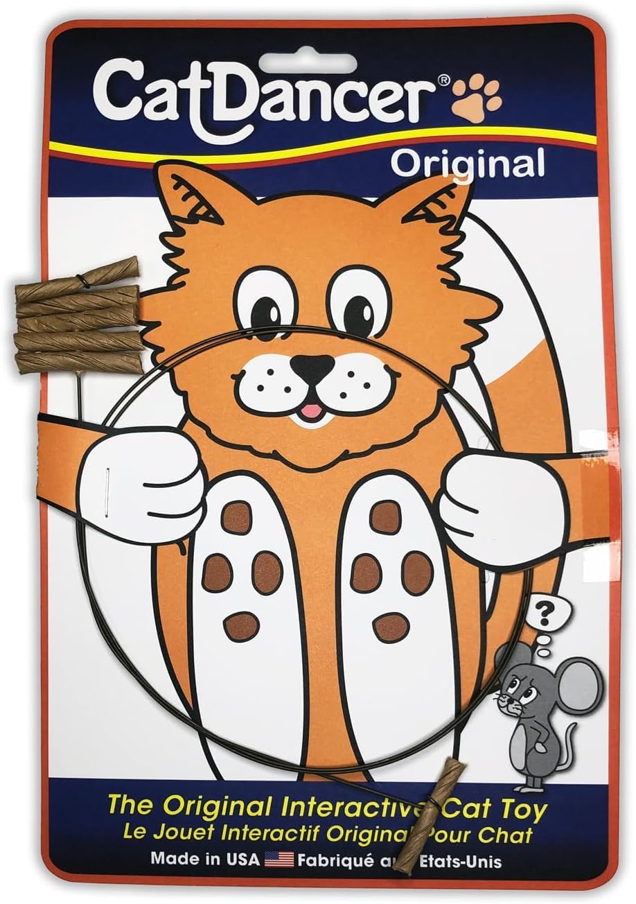 Cat Dancer Products 101 Interactive Cat Toy, Brown (Black, 2 Pack)