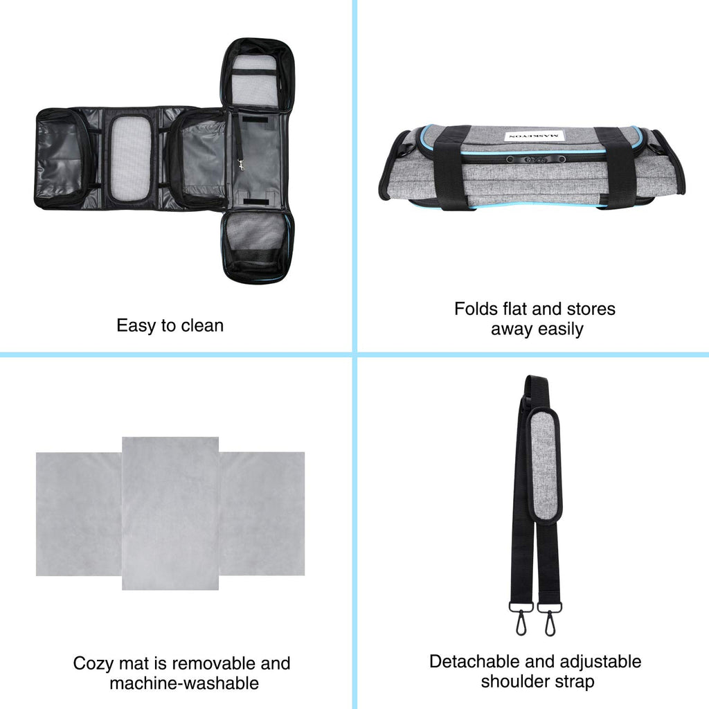 Airline Approved Pet Carrier, Large Soft Sided Pet Travel TSA Carrier 4 Sides Expandable Cat Collapsible Carriers with Removable Fleece Pad and Pockets for Cats Dogs and Small Animals