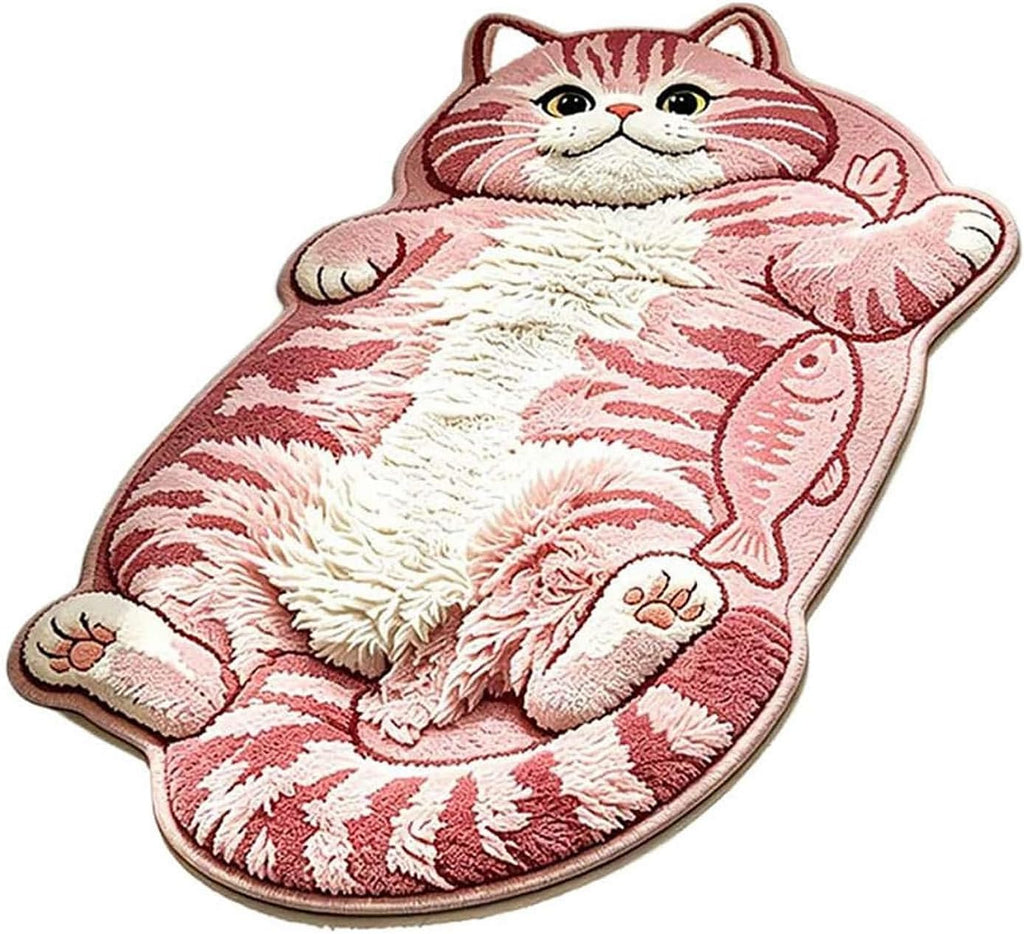 Cats Floor Mat, Sleeping Feline Entryway Area Rug (Style E)