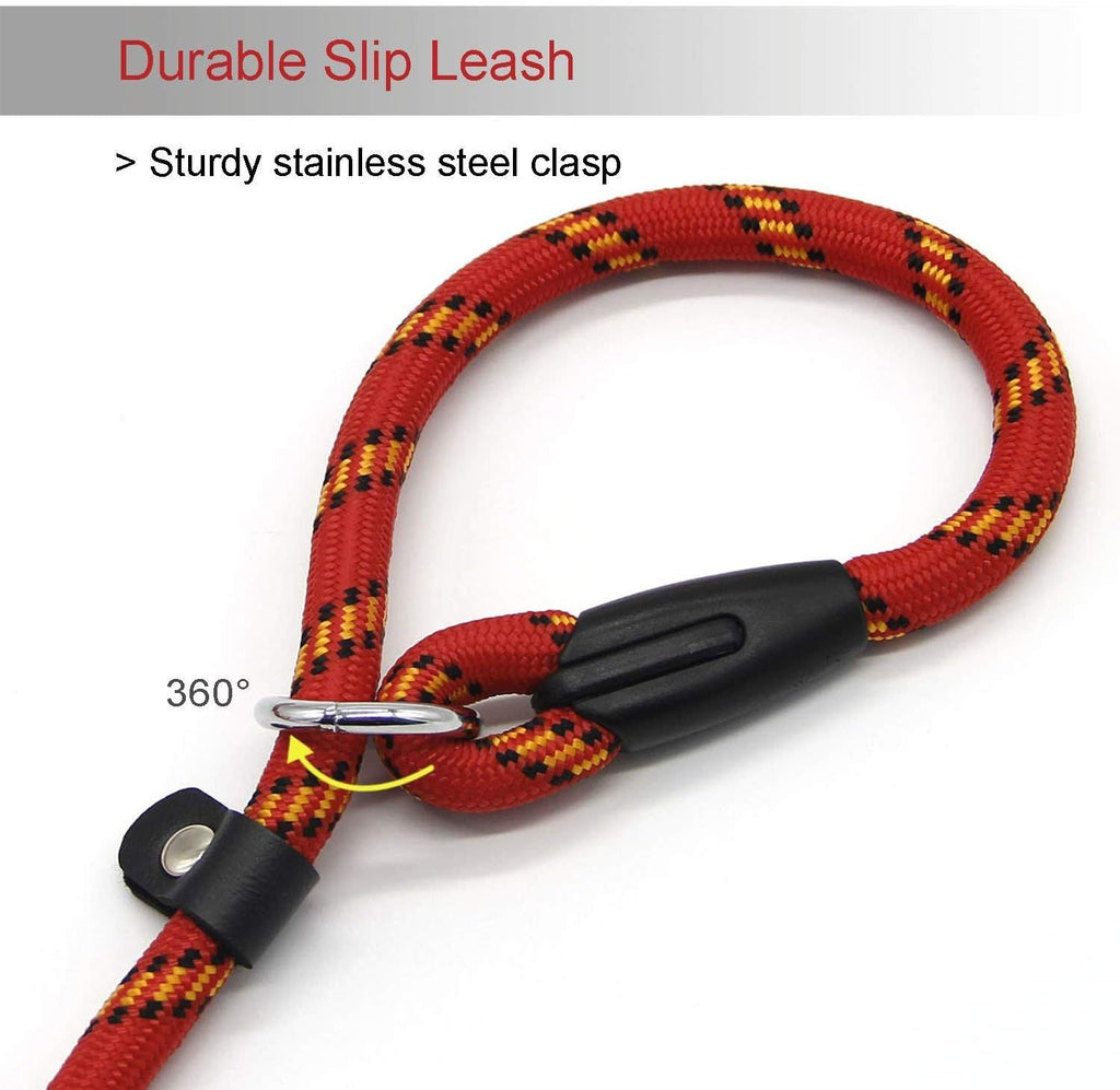 Coolrunner Durable Dog Slip Rope Leash, 5 FT Dog Training Leash, 10-80 lb