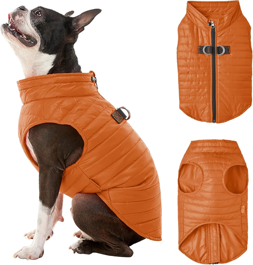Gooby Puffer Vest Dog Jacket, Turquoise, Large
