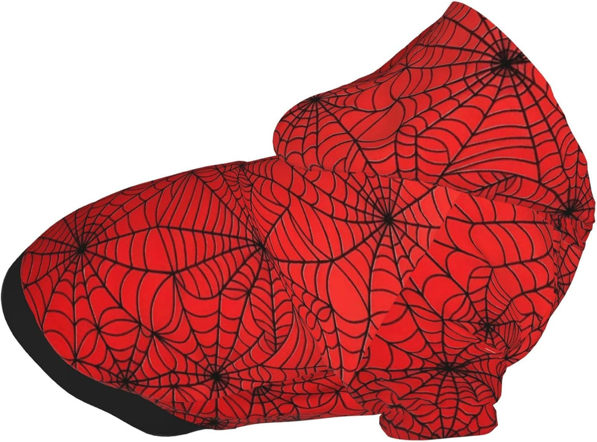 Red Spider Web Small Pet Hoodies Dog Clothes