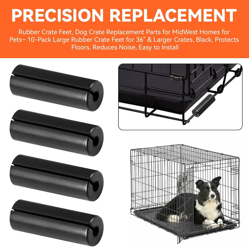 10Pcs Rubber Dog Crate Replacement Parts,Large Crate Feet for Midwest Homes